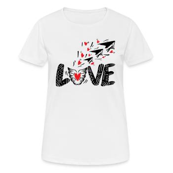 Drachenflieger Deltasegler Hanggleiter - Frauen T-Shirt atmungsaktiv - Weiß - Vorne - AI Model Female 172 dark (172cm)