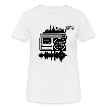 Dortmunder Discothek 80er 90er Musik NONSTOP - Frauen T-Shirt atmungsaktiv - Weiß - Vorne - AI Model Female 172 dark (172cm)