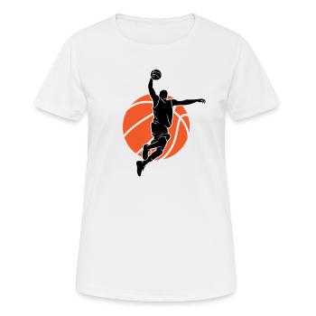 Basketballer Basketball-spieler Basketball - Frauen T-Shirt atmungsaktiv - Weiß - Vorne - AI Model Female 172 dark (172cm)
