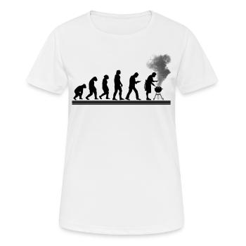 BBQ Barbecue Evolution grillen Barbecue-Grill - Frauen T-Shirt atmungsaktiv - Weiß - Vorne - AI Model Female 172 dark (172cm)