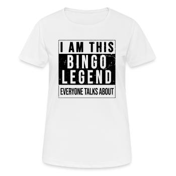 Bingo Player Bingo Jeu de bingo Jeux de bingo - T-shirt respirant Femme - blanc - Devant - AI Model Female 172 dark (172cm)