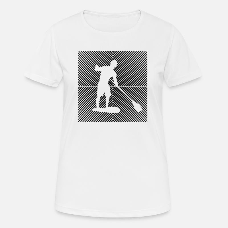 SUP paddle Stand Up Paddle paddle paddle - T-shirt respirant Femme - blanc