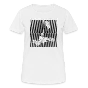 Strand-Kite Windracer Land-Kite Kite-Strandsegler - Frauen T-Shirt atmungsaktiv - Weiß - Vorne - AI Model Female 172 dark (172cm)