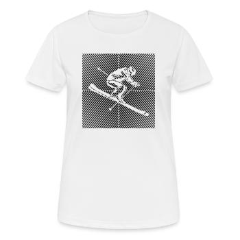 Ski Ski Remontées mécaniques Ski Ski Ski Skis - T-shirt respirant Femme - blanc - Devant - AI Model Female 172 dark (172cm)