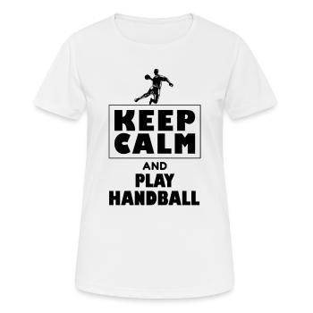 Handball Joueur Handball Ball, Handball Handball - T-shirt respirant Femme - blanc - Devant - AI Model Female 172 dark (172cm)