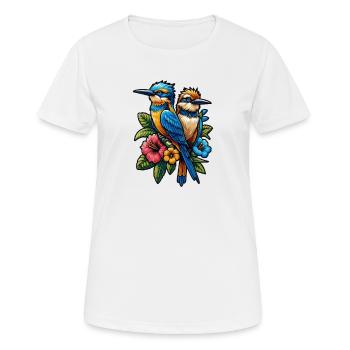 Vogelzüchter Ornithologe Vogelbeobachter - Frauen T-Shirt atmungsaktiv - Weiß - Vorne - AI Model Female 172 dark (172cm)
