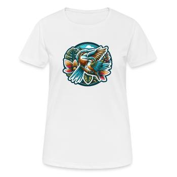 Vogelzüchter Ornithologe Vogelbeobachter - Frauen T-Shirt atmungsaktiv - Weiß - Vorne - AI Model Female 172 dark (172cm)