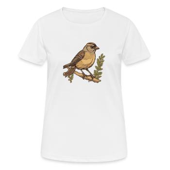 Vogelzüchter Ornithologe Vogelbeobachter - Frauen T-Shirt atmungsaktiv - Weiß - Vorne - AI Model Female 172 dark (172cm)