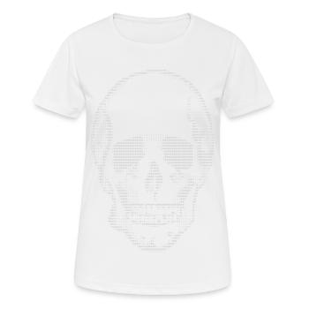 ASCII-Code (Skull-One-Edition) - Frauen T-Shirt atmungsaktiv - Weiß - Vorne - AI Model Female 172 dark (172cm)