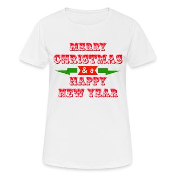 Noël Noël Noël Noël Noël - T-shirt respirant Femme - blanc - Devant - AI Model Female 172 dark (172cm)