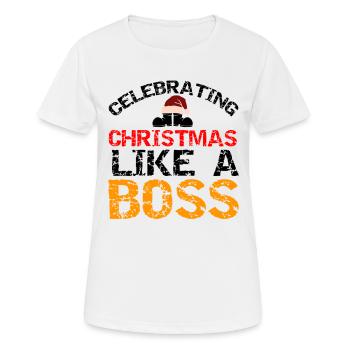 Weihnachten Weihnachten Weihnachten Weihnachten Weihnachten - Frauen T-Shirt atmungsaktiv - Weiß - Vorne - AI Model Female 172 dark (172cm)