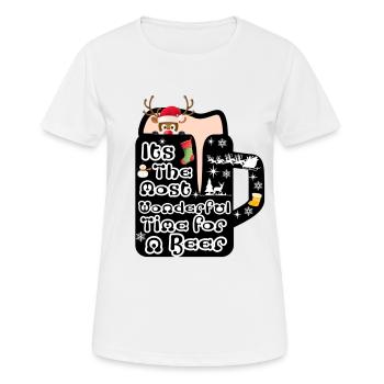 Weihnachten Weihnachten Weihnachten Weihnachten Weihnachten - Frauen T-Shirt atmungsaktiv - Weiß - Vorne - AI Model Female 172 dark (172cm)
