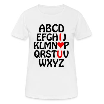 Saint-Valentin, Saint-Valentin, Saint-Valentin - T-shirt respirant Femme - blanc - Devant - AI Model Female 172 dark (172cm)