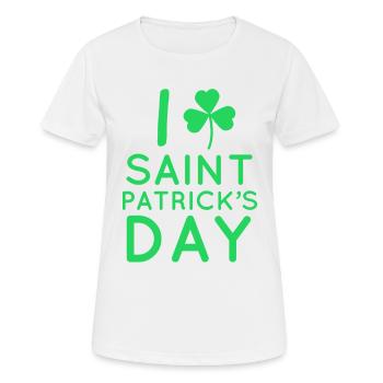 St Patricks Day, St Patricks Day, St Patricks Day - T-shirt respirant Femme - blanc - Devant - AI Model Female 172 dark (172cm)