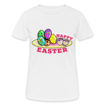 Pâques Pâques Pâques Pâques Pâques Pâques Pâques - T-shirt respirant Femme - blanc - Devant - AI Model Female 172 dark (172cm)