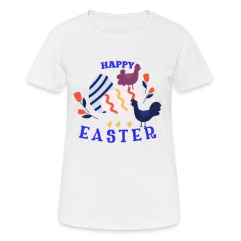 Pâques Pâques Pâques Pâques Pâques Pâques Pâques - T-shirt respirant Femme - blanc - Devant - AI Model Female 172 dark (172cm)