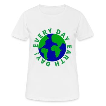 Environnement, Changement climatique, Changement climatique - T-shirt respirant Femme - blanc - Devant - AI Model Female 172 dark (172cm)