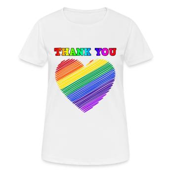 Regenbogen, Regenbogen, Regenbogen, Regenbogen, Regenbogen - Frauen T-Shirt atmungsaktiv - Weiß - Vorne - AI Model Female 172 dark (172cm)