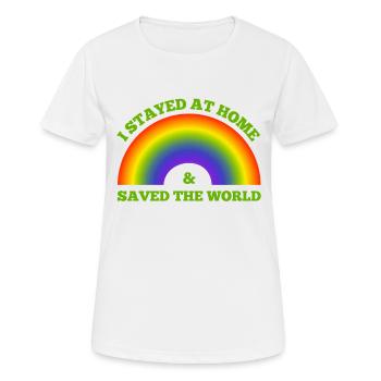 Regenbogen, Regenbogen, Regenbogen, Regenbogen, Regenbogen - Frauen T-Shirt atmungsaktiv - Weiß - Vorne - AI Model Female 172 dark (172cm)