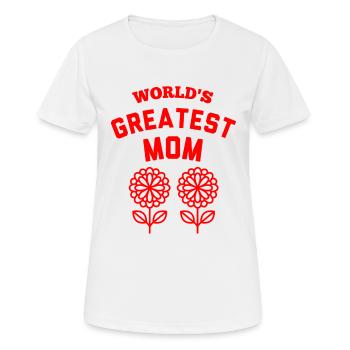 Fête des mères, Fête des mères, Fête des mères, Fête des mères - T-shirt respirant Femme - blanc - Devant - AI Model Female 172 dark (172cm)