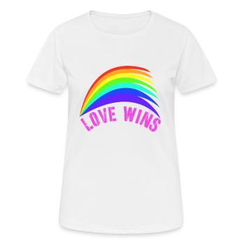 Regenbogen, Regenbogen, Regenbogen, Regenbogen, Regenbogen - Frauen T-Shirt atmungsaktiv - Weiß - Vorne - AI Model Female 172 dark (172cm)