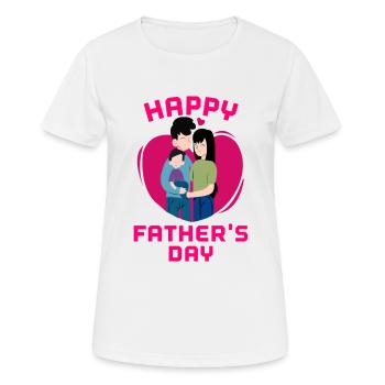 Fête des Pères, Fête des Pères, Fête des Pères, Fête des Pères - T-shirt respirant Femme - blanc - Devant - AI Model Female 172 dark (172cm)