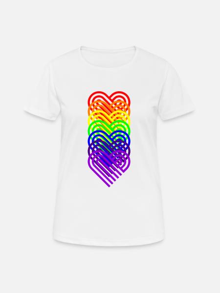 Rainbow, Rainbow, Rainbow, Rainbow, Rainbow - Women's Breathable T-Shirt - white