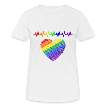 Regenbogen, Regenbogen, Regenbogen, Regenbogen, Regenbogen - Frauen T-Shirt atmungsaktiv - Weiß - Vorne - AI Model Female 172 dark (172cm)