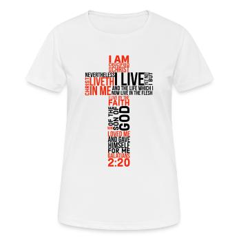 Jesus, Jesus, Jesus Christian Christian Christian - Women's Breathable T-Shirt - white - Front - AI Model Female 172 dark (172cm)