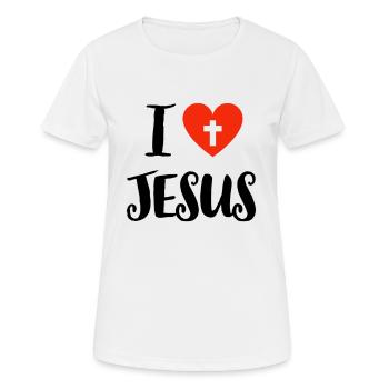 Jesus, Jesus, Jesus Christian Christian Christian - Women's Breathable T-Shirt - white - Front - AI Model Female 172 dark (172cm)