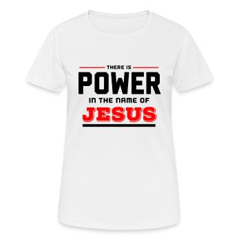 Jesus Jesus Jesus Christlich Christlich Christlich - Frauen T-Shirt atmungsaktiv - Weiß - Vorne - AI Model Female 172 dark (172cm)