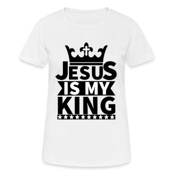 Jésus, Jésus, Jésus Chrétien Chrétien Chrétien - T-shirt respirant Femme - blanc - Devant - AI Model Female 172 dark (172cm)