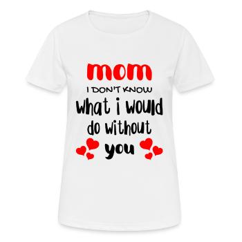 Fête des Mères, Fête des Mères, Fête des Mères - T-shirt respirant Femme - blanc - Devant - AI Model Female 172 dark (172cm)