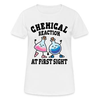 Chemical reaction at first sight - Women's Breathable T-Shirt - white - Front - AI Model Female 172 dark (172cm)