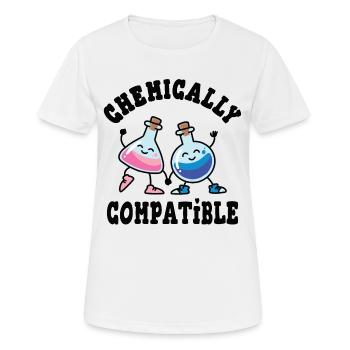 Fiole en verre chimique chimiquement compatible - T-shirt respirant Femme - blanc - Devant - AI Model Female 172 dark (172cm)
