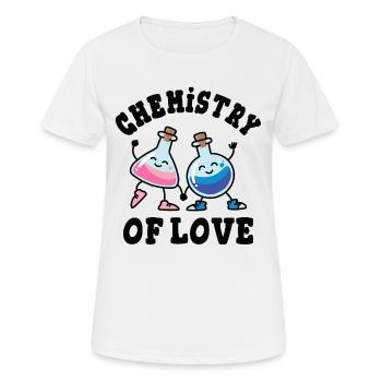Chimie de l’amour, flacons de verre dans l’amour - T-shirt respirant Femme - blanc - Devant - AI Model Female 172 dark (172cm)