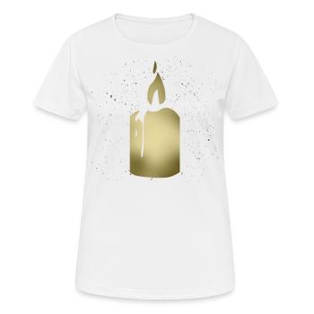 bougie - T-shirt respirant Femme - blanc - Devant - AI Model Female 172 dark (172cm)