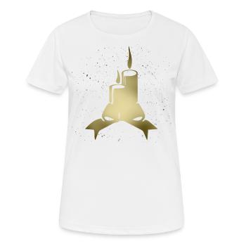 bougie - T-shirt respirant Femme - blanc - Devant - AI Model Female 172 dark (172cm)