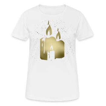 bougie - T-shirt respirant Femme - blanc - Devant - AI Model Female 172 dark (172cm)