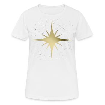 Weihnachtsstern - Frauen T-Shirt atmungsaktiv - Weiß - Vorne - AI Model Female 172 dark (172cm)