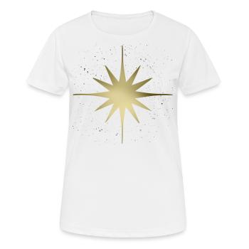 Weihnachtsstern - Frauen T-Shirt atmungsaktiv - Weiß - Vorne - AI Model Female 172 dark (172cm)
