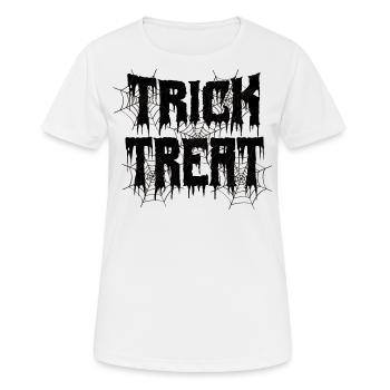 Trick Treat, Halloween. - Frauen T-Shirt atmungsaktiv - Weiß - Vorne - AI Model Female 172 dark (172cm)