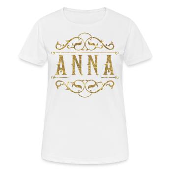 Anna gold - Women's Breathable T-Shirt - white - Front - AI Model Female 172 dark (172cm)