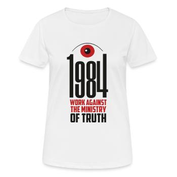 1984 - T-shirt respirant Femme - blanc - Devant - AI Model Female 172 dark (172cm)