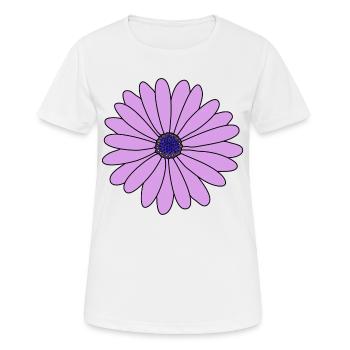Blume lila Margerite - Frauen T-Shirt atmungsaktiv - Weiß - Vorne - AI Model Female 172 dark (172cm)
