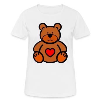 Teddybär - Frauen T-Shirt atmungsaktiv - Weiß - Vorne - AI Model Female 172 dark (172cm)