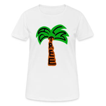 palm tree palm tree - Women's Breathable T-Shirt - white - Front - AI Model Female 172 dark (172cm)