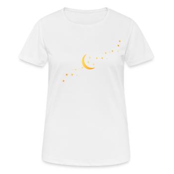 lune et étoile - T-shirt respirant Femme - blanc - Devant - AI Model Female 172 dark (172cm)