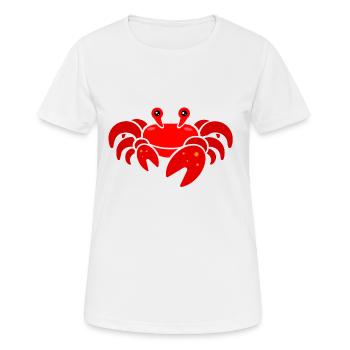 crab - Women's Breathable T-Shirt - white - Front - AI Model Female 172 dark (172cm)