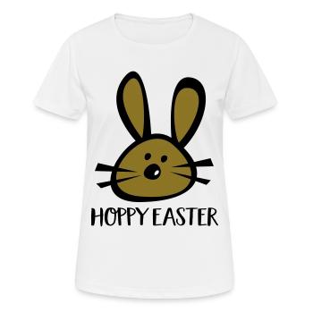 FROHE OSTERN - Frauen T-Shirt atmungsaktiv - Weiß - Vorne - AI Model Female 172 dark (172cm)